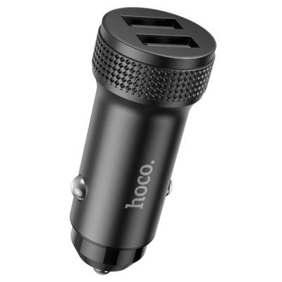 Автомобильное зарядное устройство HOCO Z49 Level, 2xUSB, 2.4A, черный