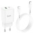 Сетевое зарядное устройство HOCO N28 Founder 1xUSB + 1xUSB-C с Кабелем Type-C - Lightning, 20W, белый