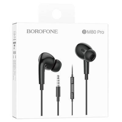 Проводные наушники BOROFONE BM80 Pro Elegant, Jack 3.5mm, 1.2 м, черный