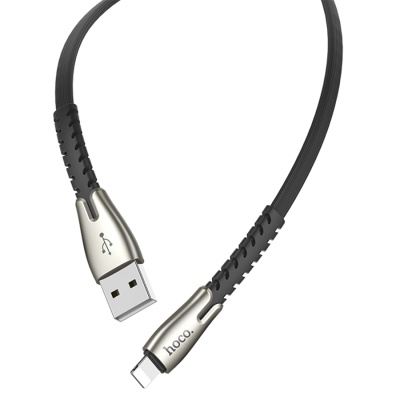 Кабель USB HOCO U58 Core USB - Lightning, 2.4А, 1.2 м, черный