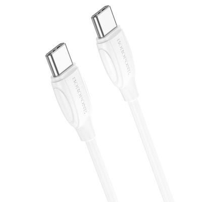 Кабель USB-C BOROFONE BX19 Benefit Type-C - Type-C, 3A, 60W, 1 м, белый