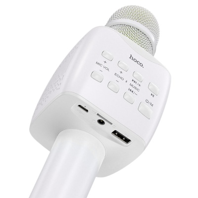 Микрофон беспроводной HOCO BK5 Cantando, Bluetooth, test, белый