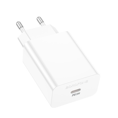 Сетевое зарядное устройство BOROFONE BA21A Prob Long journey 1xUSB-C, 20W, белый