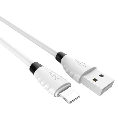 Кабель USB HOCO X27 Excellent USB - Lightning, 2.4А, 1.2 м, белый