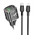Сетевое зарядное устройство BOROFONE BN17 Sunlight 1xUSB + 1xUSB-C с Кабелем Type-C - Lightning, 3A, 20W, прозрачный черный