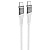 Кабель USB-C HOCO U111 Transparent Type-C - Type-C, 3A, 60W, 1.2 м, серый