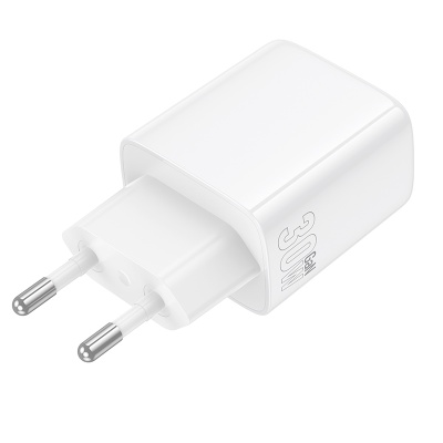 Сетевое зарядное устройство BOROFONE BN29 Fuente 1xUSB + 1xUSB-C, 3A, 30W, белый