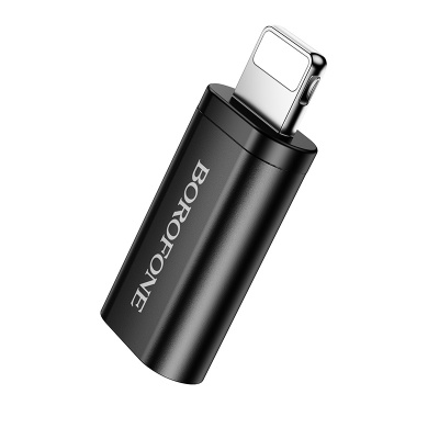 Переходник/Адаптер BOROFONE BV26A Lightning (m) - Type-C (f), черный