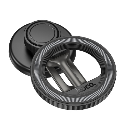 Автомобильный держатель HOCO H77 View, магнитный, на приборную панель, черный+серый металлик