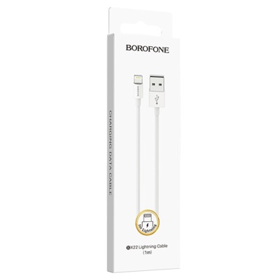 Кабель USB BOROFONE BX22 Bloom USB - Lightning, 2.4А, 1 м, белый