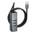 USB HUB разветвитель HOCO HB1D 4 в 1 USB (m) - 3xUSB2.0 (f) + RJ45 (f), 1 м, серый металлик
