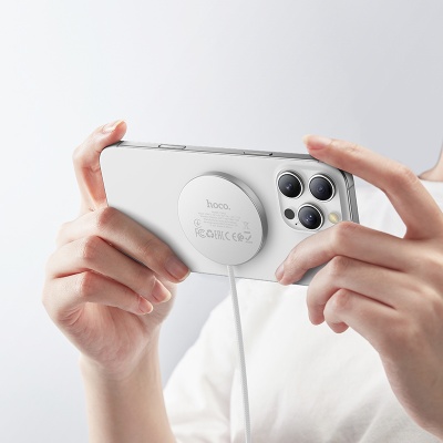 Беспроводное зарядное устройство HOCO CW63 Fast с Кабелем Type-C, 5W/7.5W/10W/15W, белый