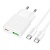 Сетевое зарядное устройство HOCO N73 Speed 1xUSB + 1xUSB-C с Кабелем Type-C - Type-C, 3A, 20W, белый