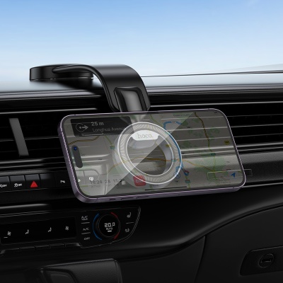 Автомобильный держатель HOCO H71 Totem, магнитный, на приборную панель, черный+серый металлик