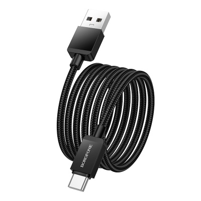 Кабель USB BOROFONE BX120 Placer USB - Type-C, 3A, 1 м, черный