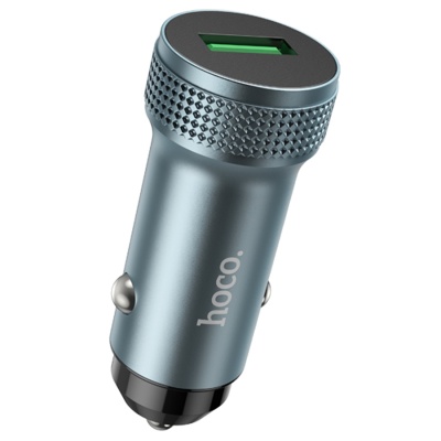 Автомобильное зарядное устройство HOCO Z49A Level, 1xUSB, 18W, серый металлик