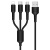 Кабель USB BOROFONE BX16 Easy 3 в 1 USB - Type-C + Lightning + MicroUSB, 2.4А, 1 м, черный