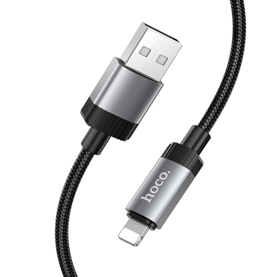 Кабель USB HOCO X117 Star USB - Lightning, 2.4А, 1 м, черный
