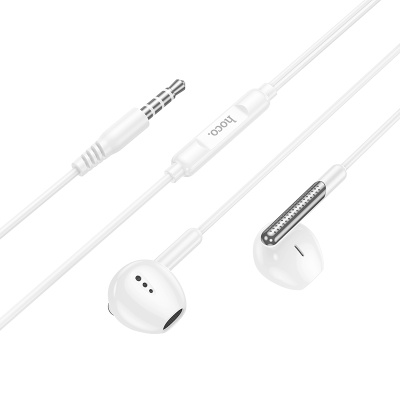 Проводные наушники HOCO M123 Glory, Jack 3.5mm, 1.2 м, белый
