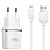 Сетевое зарядное устройство HOCO C12 Smart 2xUSB с Кабелем USB - Lightning, 2.4A, белый