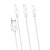 Кабель USB HOCO X1 Rapid 3 в 1 USB - Type-C + Lightning + MicroUSB, 3A, 1 м, белый