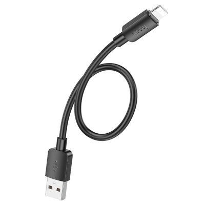 Кабель USB HOCO X96 Hyper USB - Lightning, 2.4А, 25 см, черный