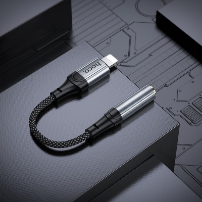 Переходник/Адаптер HOCO LS36A Fresh Lightning (m) - Jack 3,5 (f), 12 см, черный