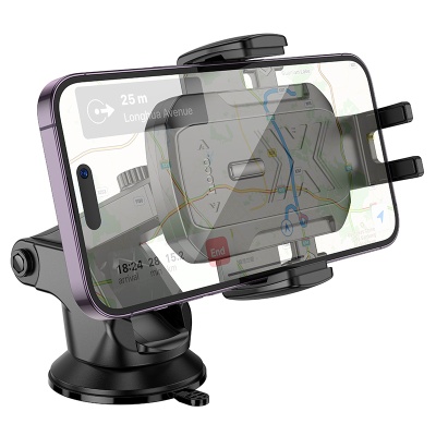 Автомобильный держатель HOCO H65 Gamble , зажимной, на приборную панель, черный