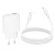 Сетевое зарядное устройство BOROFONE BN24 Wish 1xUSB + 1xUSB-C с Кабелем Type-C - Lightning, 3A, 20W, белый