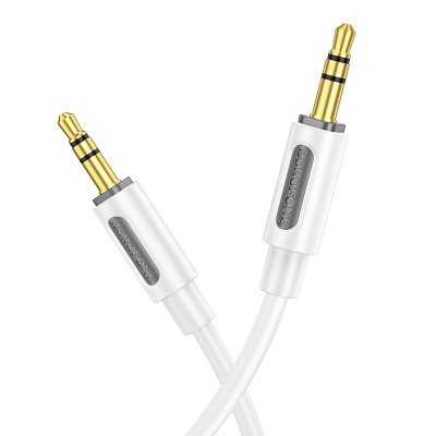 Аудиокабель BOROFONE BL20 True sound AUX Jack 3,5 (m) - Jack 3,5 (m), 1 м, белый