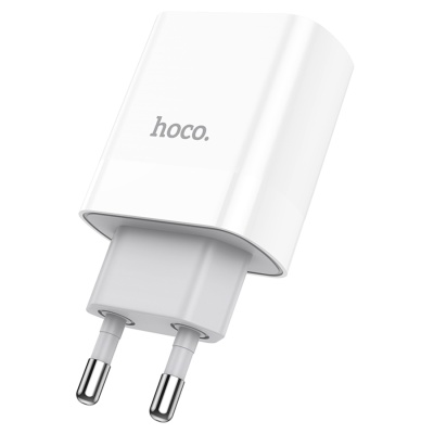 Сетевое зарядное устройство HOCO C80A Rapido 1xUSB + 1xUSB-C, 3.1A, 20W, белый