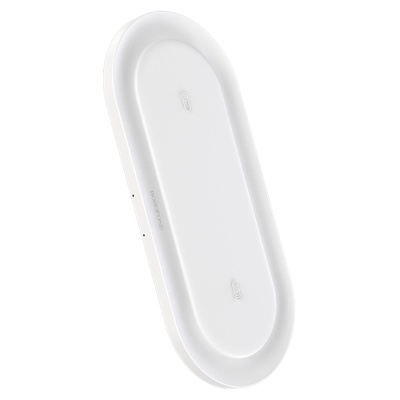 Беспроводное зарядное устройство BOROFONE BQ7 Prominent для iPhone+Airpods, 2A, 5W/7.5W/10W, белый