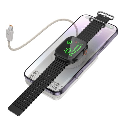 Портативный аккумулятор HOCO Q43 Clever, с беспроводной зарядкой, 20W, 10000 мА⋅ч, серебристый