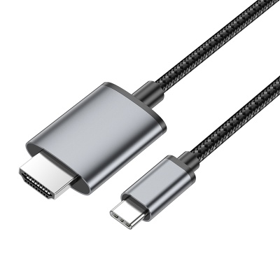 Видеокабель HOCO UA27 4K HDMI (m) - Type-C (m), 2 м, серый металлик