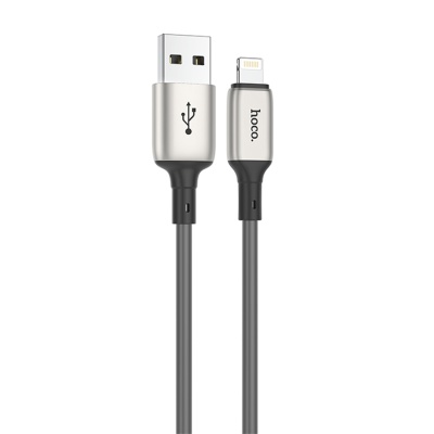 Кабель USB HOCO X66 Howdy USB - Lightning, 2.4А, 1 м, серый