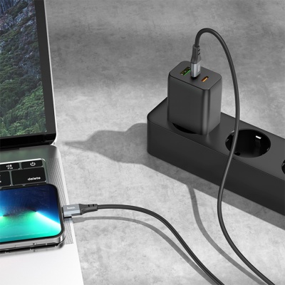 Кабель USB-C HOCO X92 Honest Type-C - Lightning, 20W, 3 м, черный