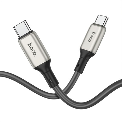 Кабель USB-C HOCO X66 Howdy Type-C - Type-C, 60W, 1 м, серый