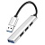 USB HUB разветвитель HOCO HB26 4 в 1 USB3.0 (m) - USB3.0 (f) + 3xUSB2.0 (f), серебристый