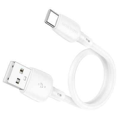 Кабель USB BOROFONE BX93 Super power USB - Type-C, 3A, 27W, 25 см, белый