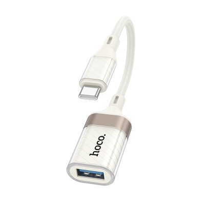Переходник/Адаптер HOCO UA39A Type-C (m) - USB (f), 13 см, белый