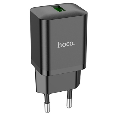 Сетевое зарядное устройство HOCO N26 Maxim 1xUSB, 3.0A, 18W, черный