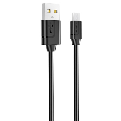 Кабель USB BOROFONE BX55 Harmony USB - MicroUSB, 2.4А, 1 м, черный