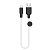 Кабель USB HOCO X21 Plus Silicone USB - MicroUSB, 2.4А, 25 см, белый+черный