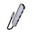 USB HUB разветвитель HOCO HB27 5 в 1 Type-C (m) - USB3.0 + 2xUSB2.0 + Type-C PD + HDMI, 14 см, серый металлик