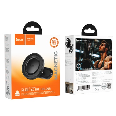 Автомобильный держатель HOCO H58 Show Ring, магнитный, универсальный, черный