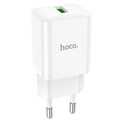 Сетевое зарядное устройство HOCO N26 Maxim 1xUSB, 3.0A, 18W, белый