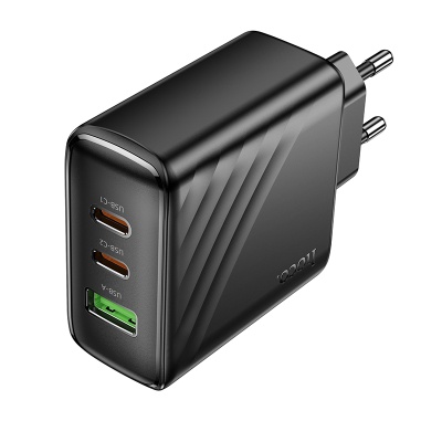 Сетевое зарядное устройство HOCO CS26A Article 1xUSB + 2xUSB-C, 3A, 45W, черный