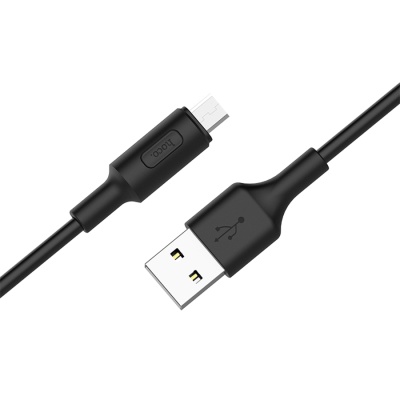 Кабель USB HOCO X25 Soarer USB - MicroUSB, 2А, 1 м, черный
