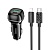 Автомобильное зарядное устройство HOCO Z58A Rank, 1xUSB + 1xUSB-C с Кабелем Type-C - Lightning, 48W, черный