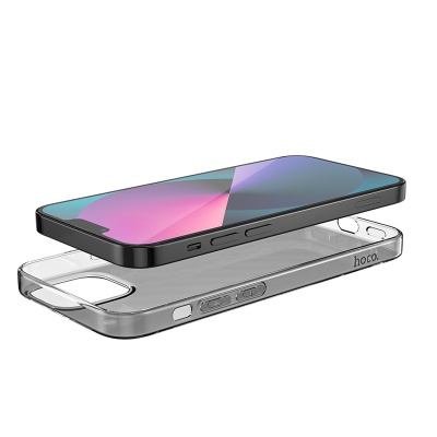 Чехол HOCO TPU Light Series для iPhone 13 Pro 6.1", темно-прозрачный